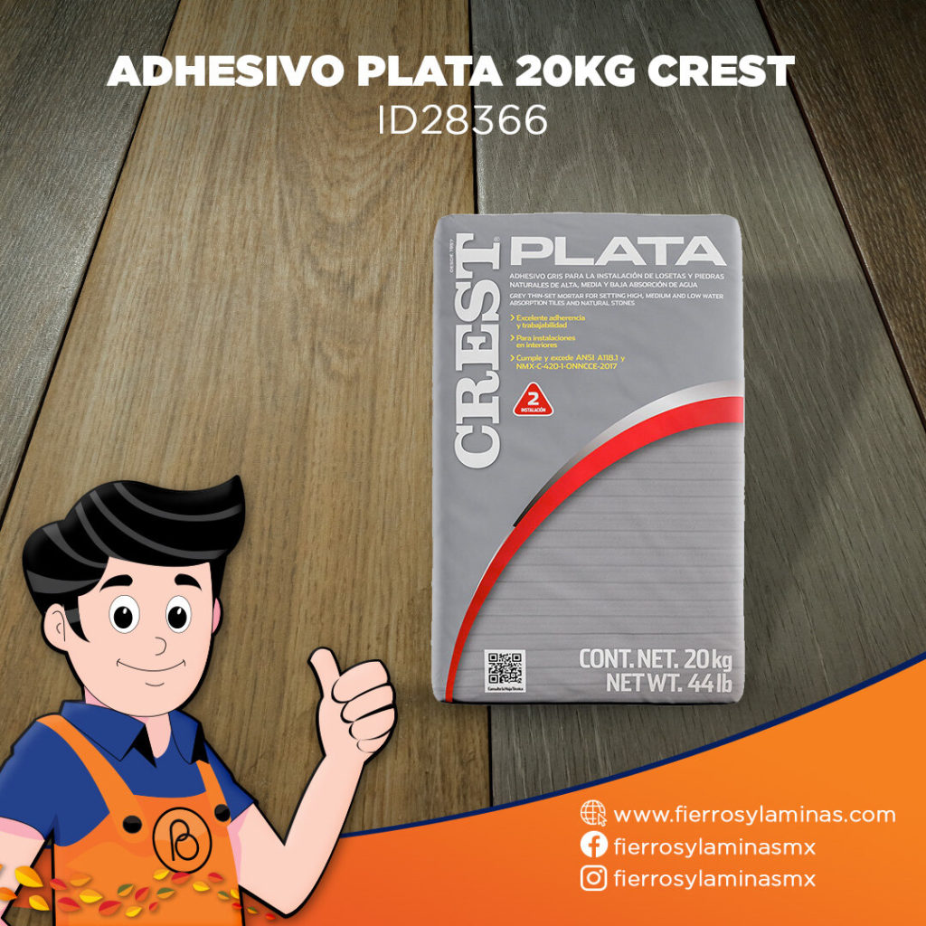 ADHESIVO PLATA CREST